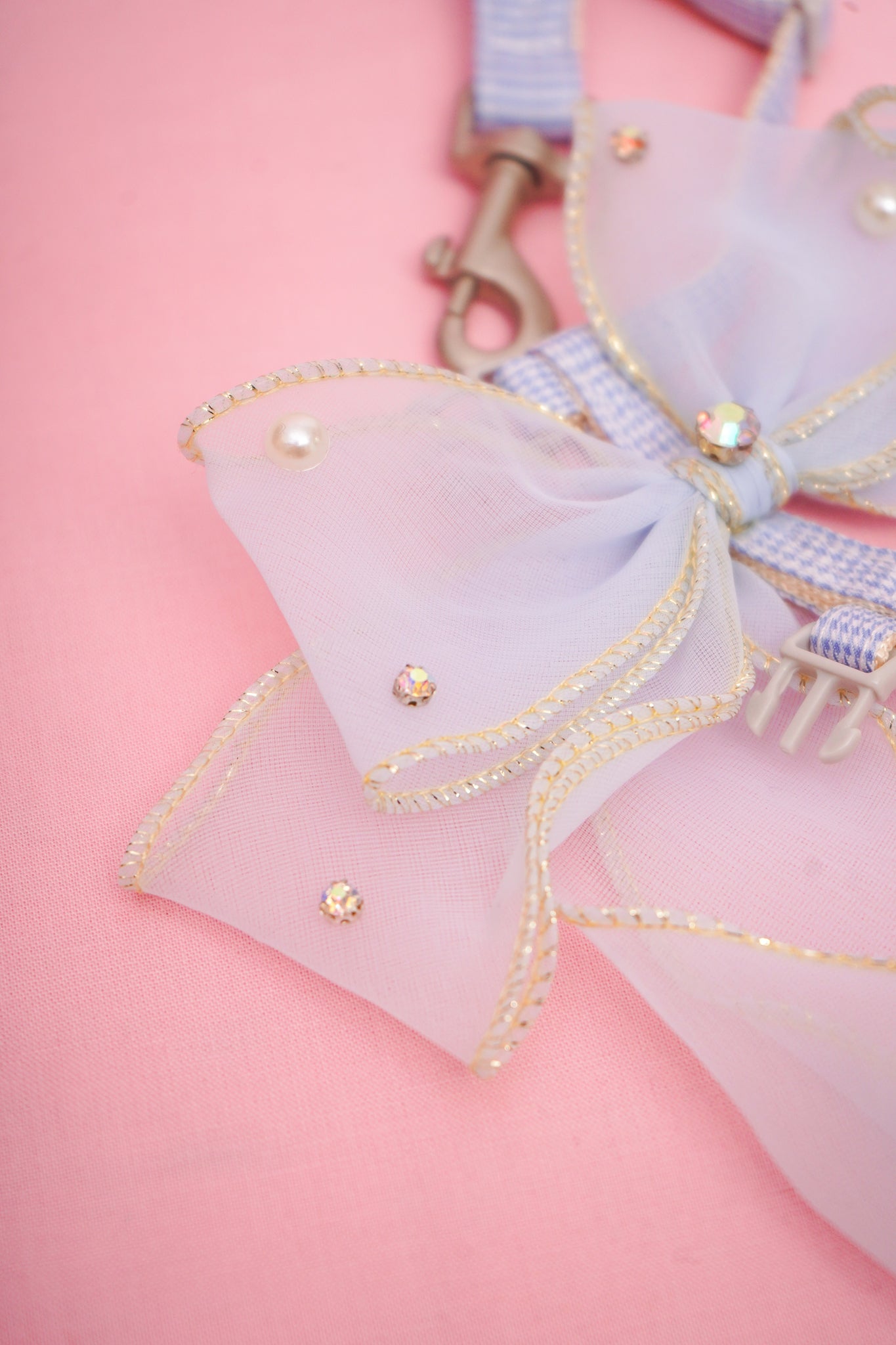 Pearl Bowtie Harness For Dog (leash included)