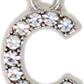 Diamond Letter Silver Charm Collection