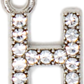 Diamond Letter Silver Charm Collection