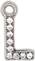 Diamond Letter Silver Charm Collection