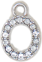 Diamond Letter Silver Charm Collection