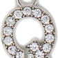 Diamond Letter Silver Charm Collection