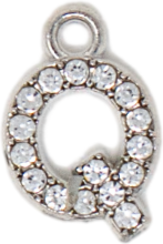 Diamond Letter Silver Charm Collection