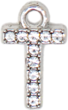 Diamond Letter Silver Charm Collection