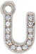 Diamond Letter Silver Charm Collection