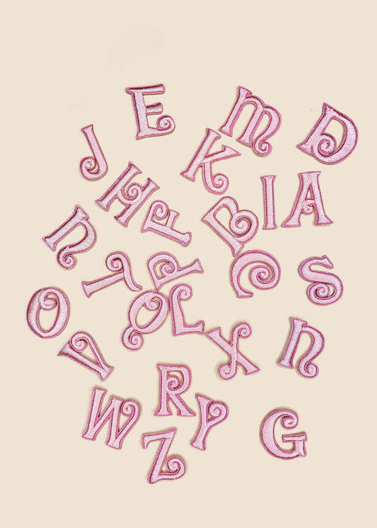 Pink Cursive Letters
