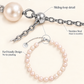 Freshwater pearl cat necklace details: safety-stretch design, sliding-loop clasp and fur-friendly finish