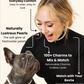Woman and her French bulldog in matching freshwater pearls: made for everyday comfort, naturally lustrous pearls, 100+ charms to mix and match