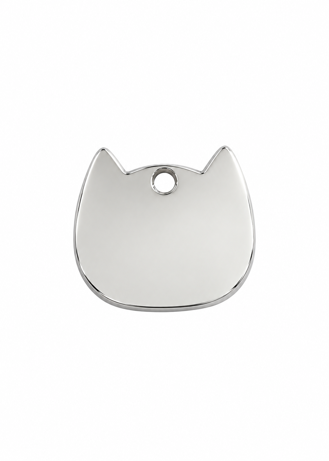 Cat Head Engraved ID Tag