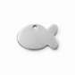 Fish Engraved ID Tag - Silver