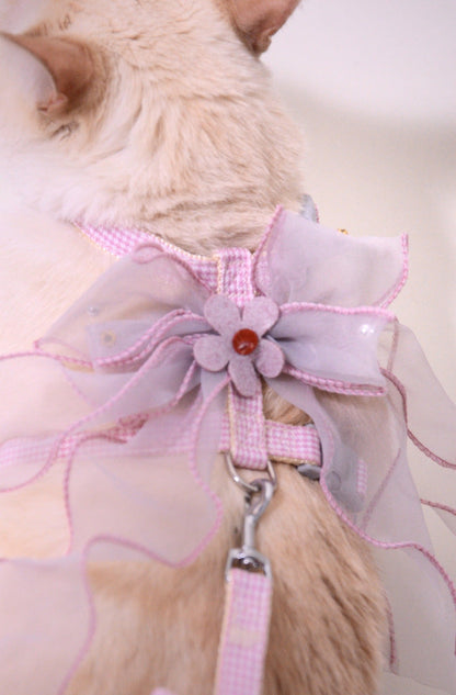 Cherry Blossom Harness Set For Cat (leash included)