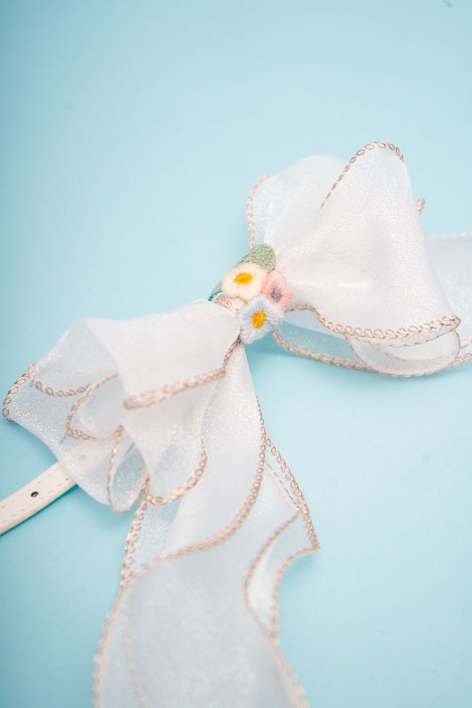 White butterfly bowtie collar For Cat