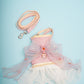 Pink Snow White Harness Dress For Dog (leash included)