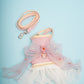 Pink Snow White Harness Dress For Cat (leash included)