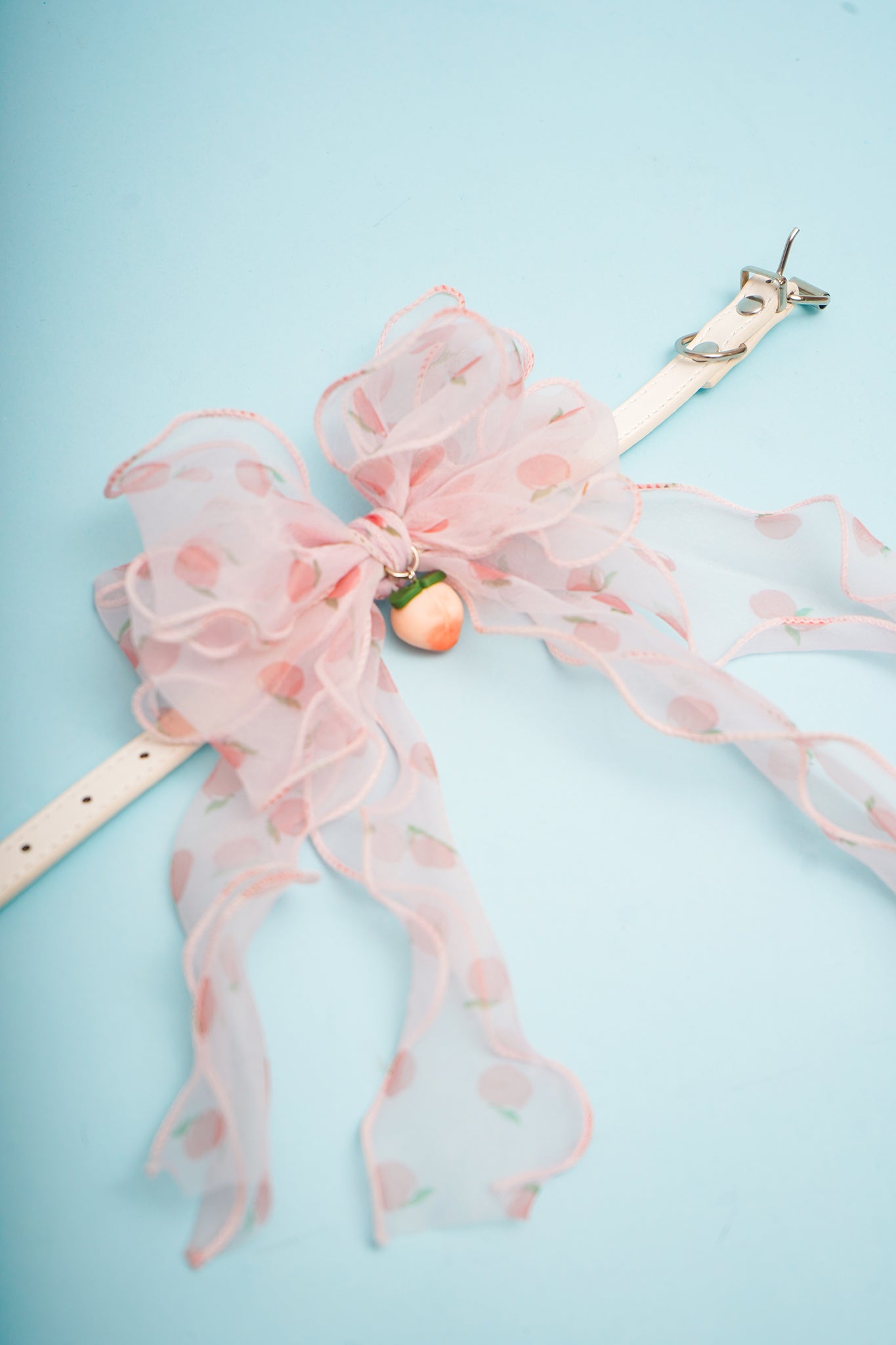 Peach Dream Bowtie Collar For Dog